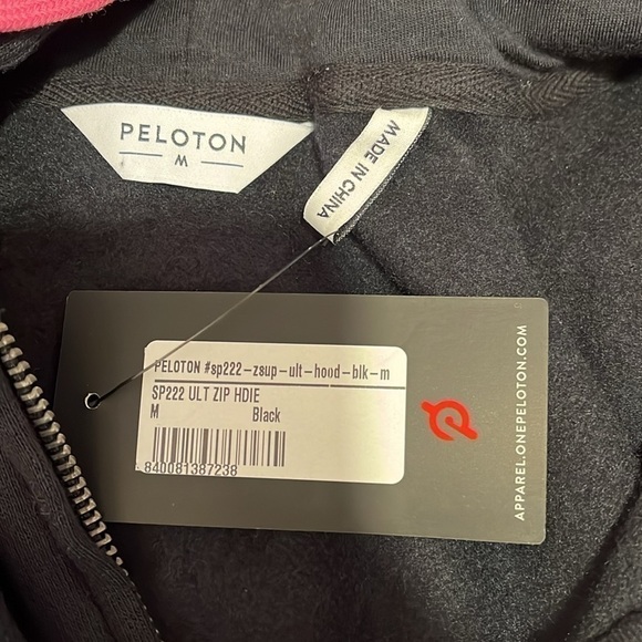 Peloton Ultimate Zip Up Black Hoodie Sz M NWT - Picture 7 of 8